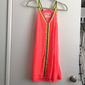 Bright bathing suit cover up